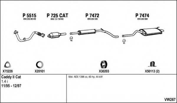 FENNO VW267 Exhaust System
